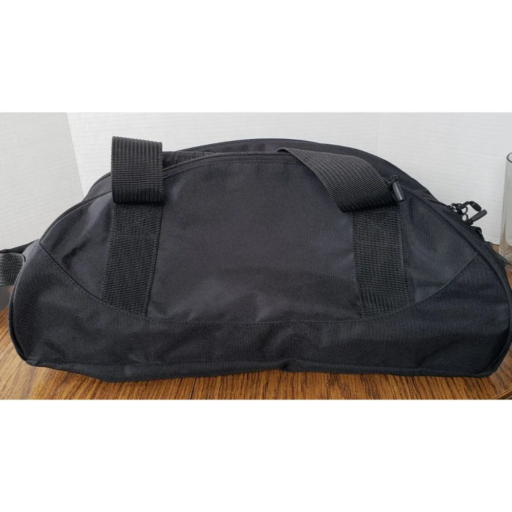 Lands End Medallion Cabinetry Branded Large Handle Black Duffel Bag Gym Bag